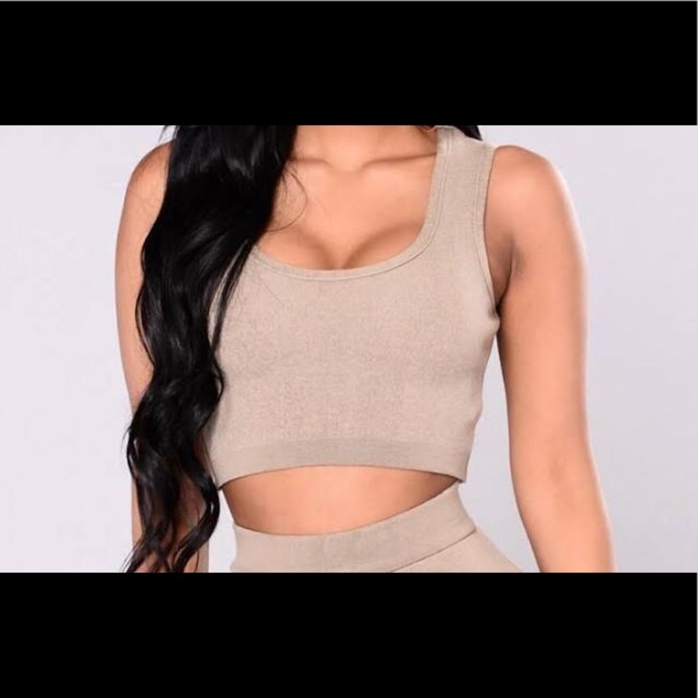 Tan crop top